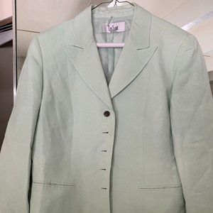 le suit light green vintage suit jacket/blazer